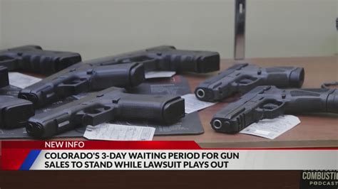 Colorado's 3-day waiting period for gun sales to stand while lawsuit plays out